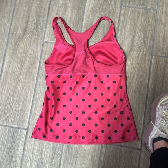Nike pink polka dot top size M. Racerback. Armpit vents. - Picture 3 of 8